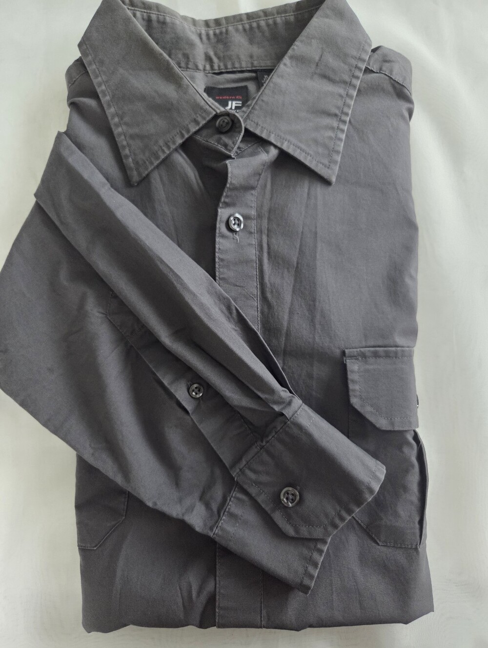 jf j.ferrar Gray Modern Fit Button-Up Shirt